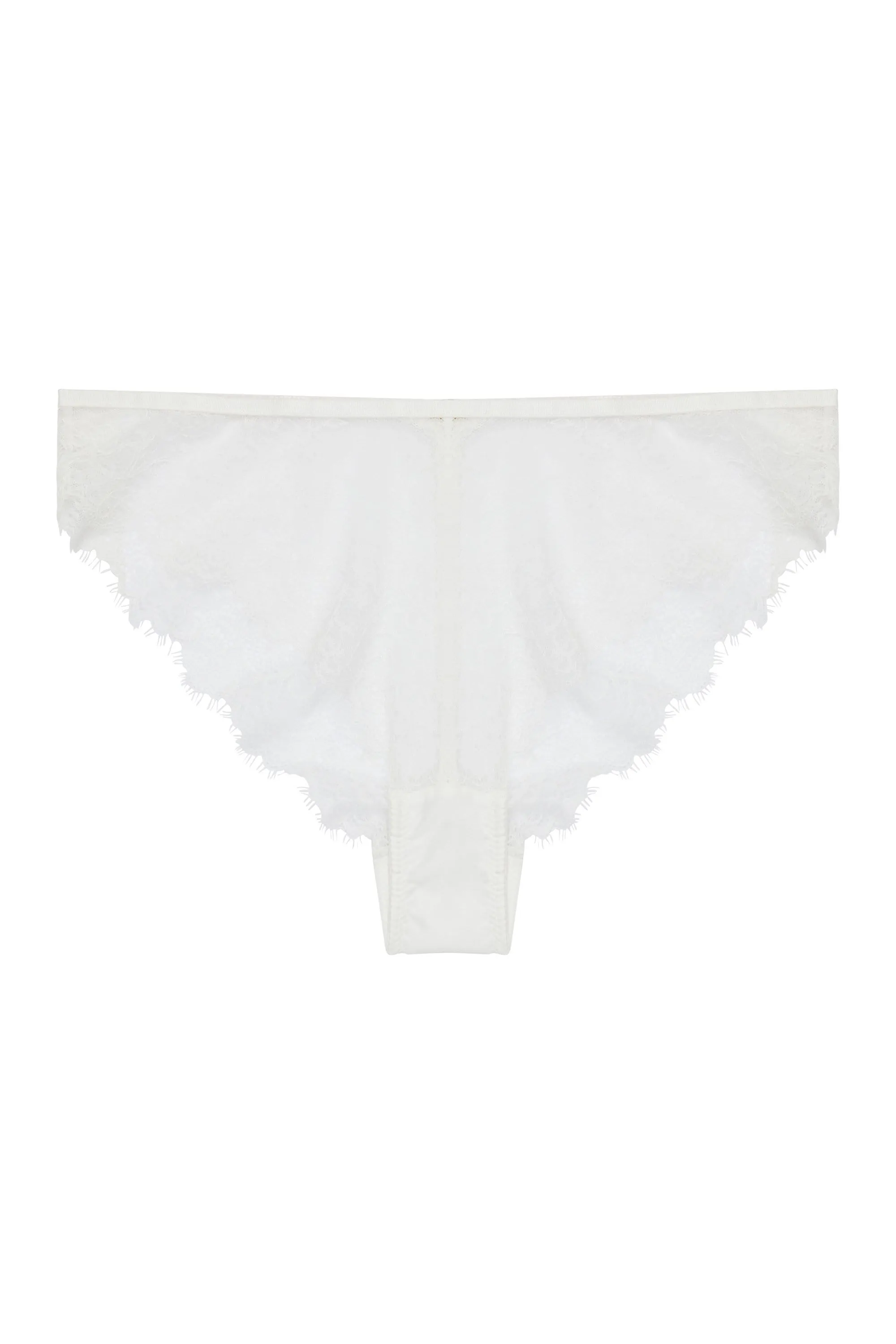 Wolf & Whistle Millie Eyelash Lace Brief Ivory