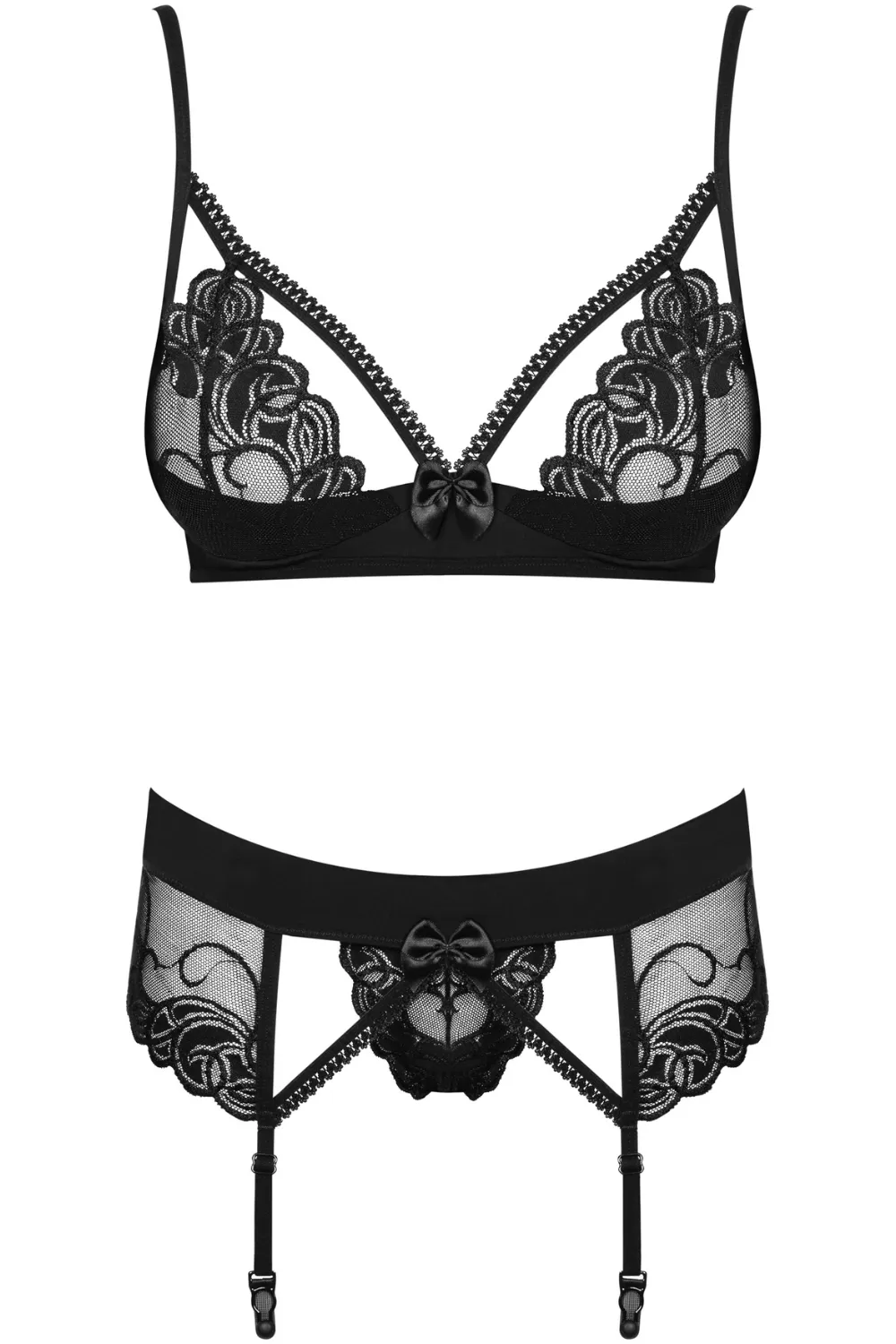 Wonderia Underwire Bra. Thong & Suspender